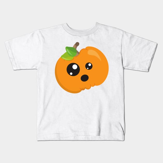 Halloween Pumpkin, Orange Pumpkin, Trick Or Treat Kids T-Shirt by Jelena Dunčević